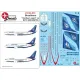Lima November Decals 144-533 1/144 Braathens Boeing B737-400/500/700 Northern Lightcs