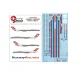 Lima November Decals 144-535 1/144 Norway Airlines MD83 and MD87 includes Transwede tit