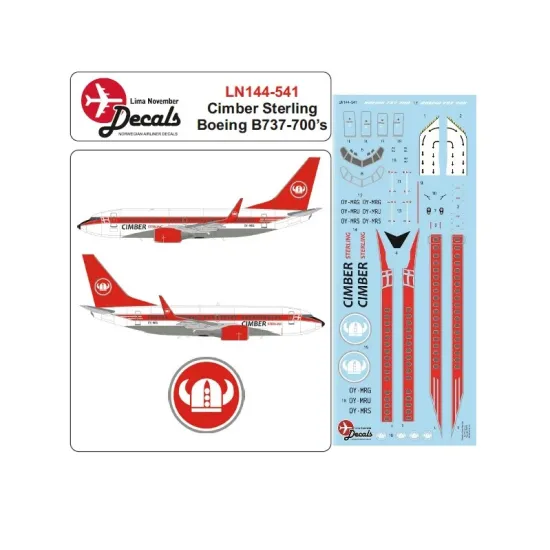 Lima November Decals 144-541 1/144 Cimber Sterling B737-700s