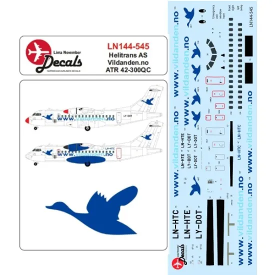 Lima November Decals 144-545 1/144 Helitrans As Vildanen Atr 42-300qs