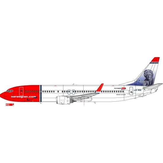 Lima November Decals 144-551 1/144 Norwegian B737-800 Ln-ngi Wenche Foss