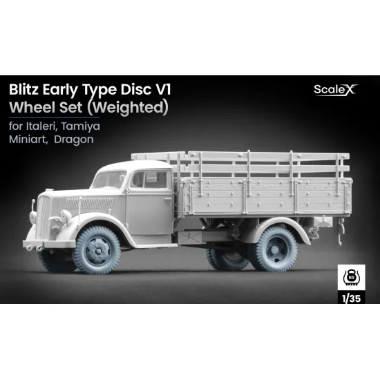 Scalex Ww-35006w 1/35 Blitz Early V1 Weighted Wheel Set For Italeri Tamiya Miniart Dragon