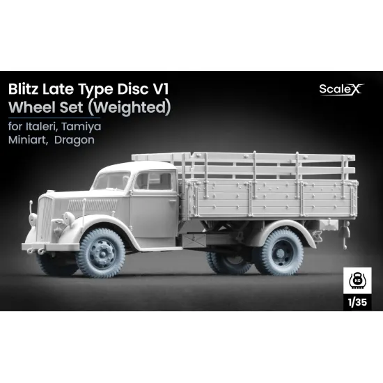 Scalex Ww-35008w 1/35 Blitz Late V1 Weighted Wheel Set For Italeri Tamiya Miniart Dragon