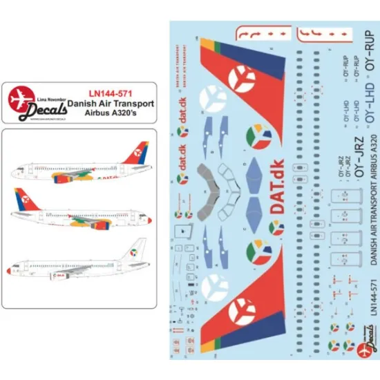 Lima November Decals 144-571 1/144 Dat Airbus A320