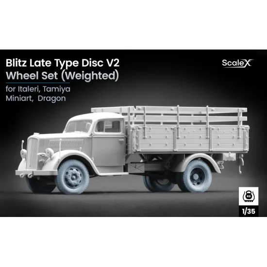 Scalex Ww-35009w 1/35 Blitz Late V2 Weighted Wheel Set For Italeri Tamiya Miniart Dragon