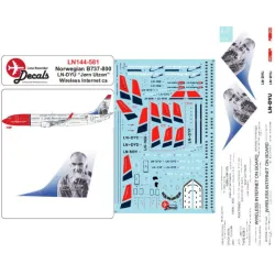 Lima November Decals 144-581 1/144 Norwegian B737-800 Ln-dyu Jorn Utzon Wifi Cs
