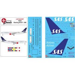 Lima November Decals 144-597 1/144 Sas Boeing B767-300 In The Current Cs
