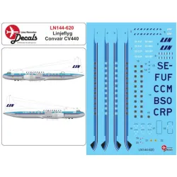 Lima November Decals 144-620 1/144 Linjeflyg Convair Cv440