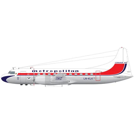 Lima November Decals 144-622 1/144 Metropolitan Travel Club Convair Cv440