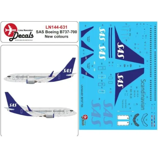 Lima November Decals 144-631 1/144 Sas B737-700 New Cs