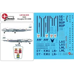 Lima November Decals 144-635 1/144 Sas Douglas Dc-6b