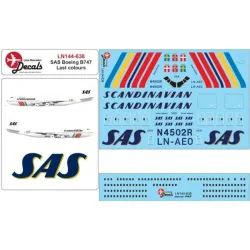 Lima November Decals 144-638 1/144 Sas Boeing B747 In Rainbow Colours