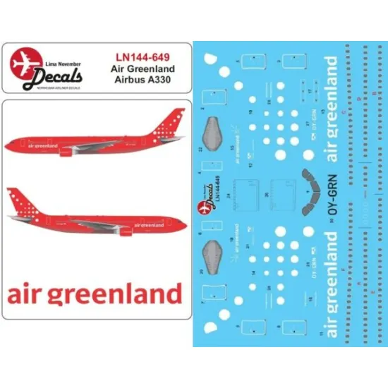 Lima November Decals 144-649 1/144 Air Greenland A330