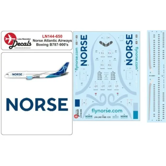 Lima November Decals 144-650 1/144 Norse B787-900