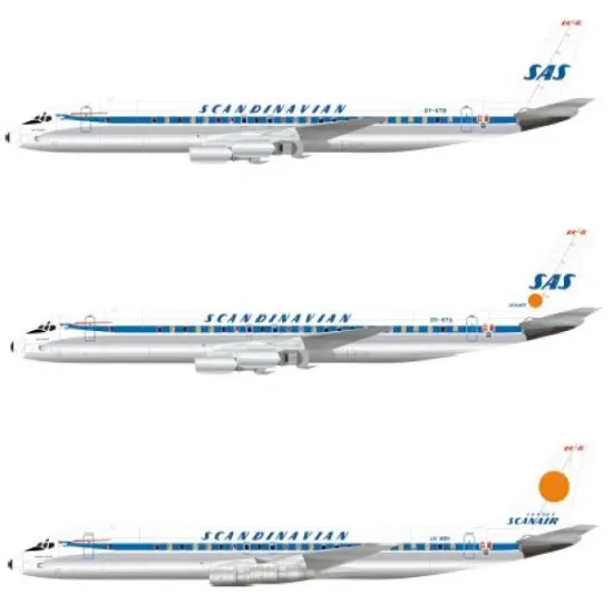 Lima November Decals 144-662 1/144 Sas Dc-8-30/50 Last Scheme