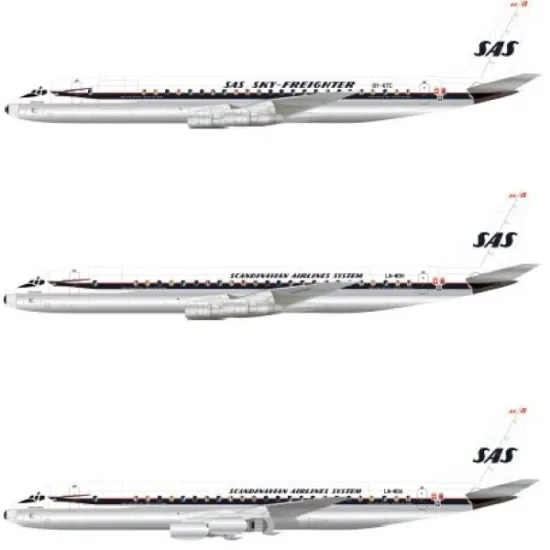 Lima November Decals 144-663 1/144 Sas Dc-8-30/50 First Scheme