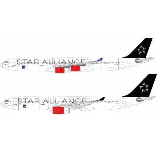 Lima November Decals 144-669 1/144 Sas A330/340 In Star Alliance Cs