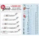 Lima November Decals 200-08 1/200 Sas Dc-9/Md80s Rainbow Colours