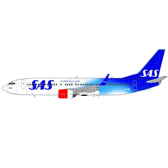 Lima November Decals 200-20 1/200 Sas Boeing B737-800 Ln-rgi 70 Years Scheme