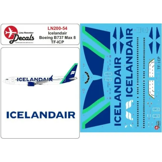 Lima November Decals 200-54 1/200 Icelandair B737 Max 8 Tf-icp