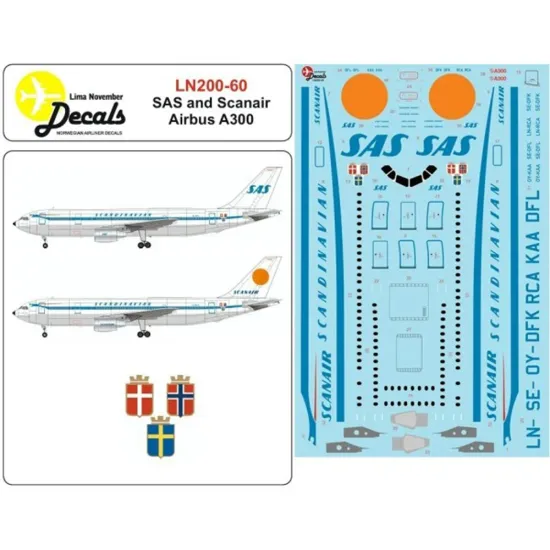 Lima November Decals 200-60 1/200 Sas/Scanair A300 First Scheme
