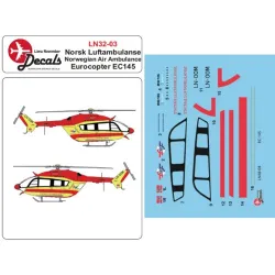 Lima November Decals 32-03 1/32 Norwegian Air Ambulanse Ec145