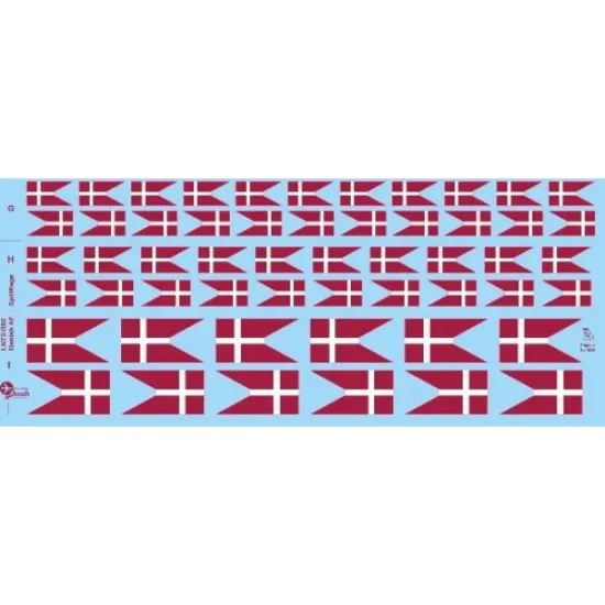 Lima November Decals 32-d02 1/32 Royal Danish Air Force Splitflags