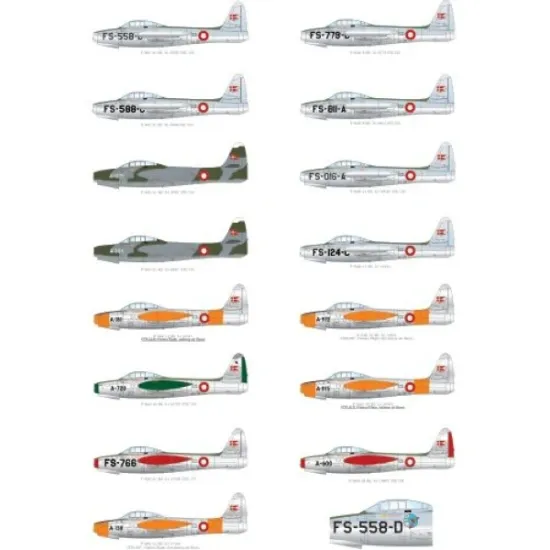 Lima November Decals 32-d14 1/32 Royal Danish Air Force F-84e/G Early And Late Period