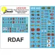 Lima November Decals 32-d20 1/32 Rdaf Squadron Shields