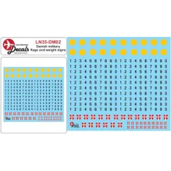 Lima November Decals 35-dm02 1/35 Danish Military Flags And Weight Signs