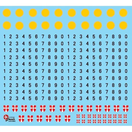 Lima November Decals 35-dm02 1/35 Danish Military Flags And Weight Signs