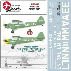 Lima November Decals 48-10 1/48 Wideroe Piper J-3 Cub