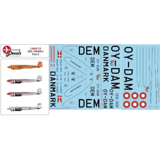 Lima November Decals 48-15 1/48 Ddl Fw200 Condor Part 2