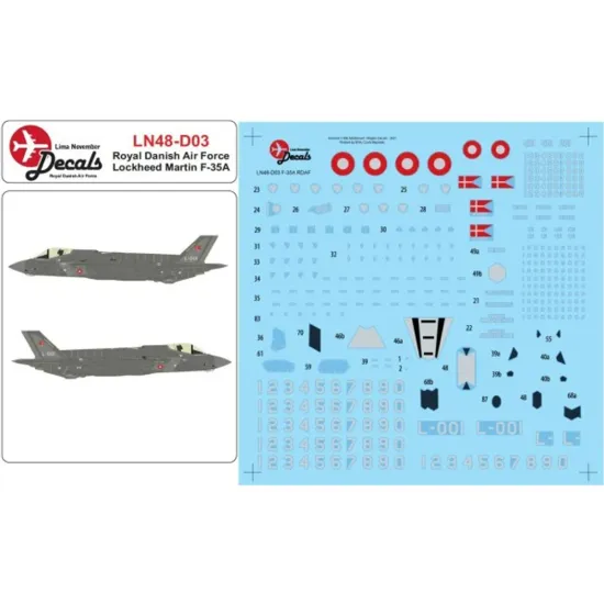 Lima November Decals 48-d03 1/48 Royal Danish Air Force F-35a
