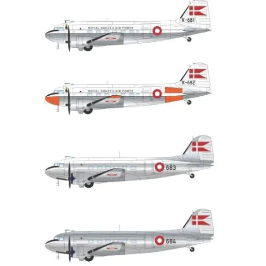 Lima November Decals 48-d19 1/48 Royal Danish Air C-47 Part 1