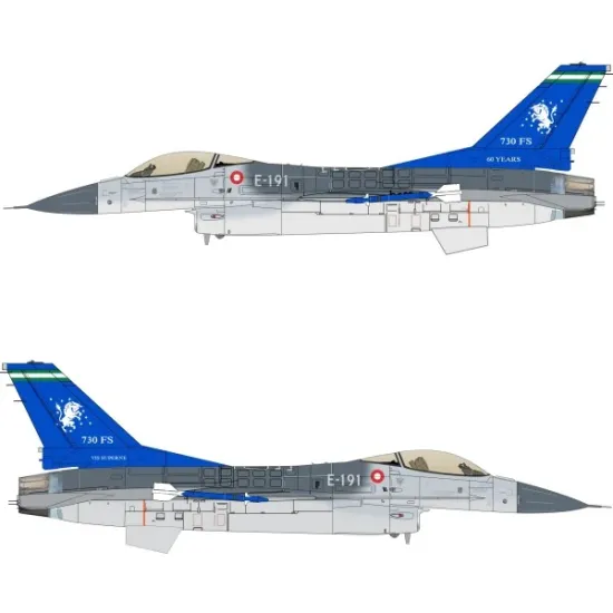 Lima November Decals 48-d26 1/48 Rdaf F-16a E-191 730sqn 60 Years