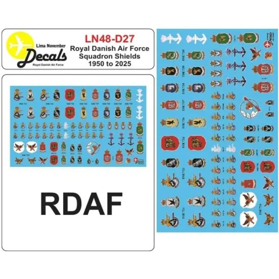 Lima November Decals 48-d27 1/48 Rdaf Squadron Shields