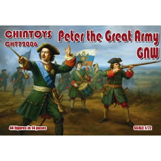 Chintoys Cht72006 1/72 Peter The Great Army 44 Figures 14 Poses
