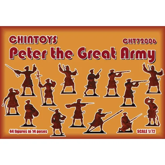 Chintoys Cht72006 1/72 Peter The Great Army 44 Figures 14 Poses