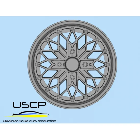 Uscp 24p204 1/24 3d Printed Resin Wheels Glow Star Wheels Ms-cg 15