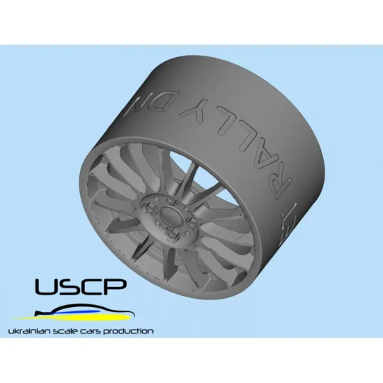 Uscp 24p206 1/24 3d-printed Wheels Ats Streetrallye 17