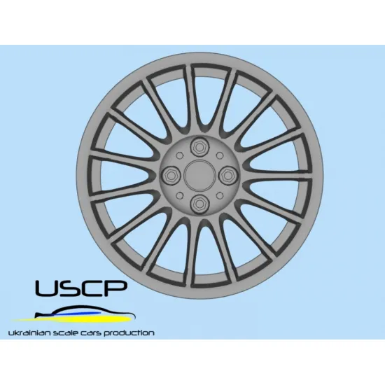 Uscp 24p206 1/24 3d-printed Wheels Ats Streetrallye 17