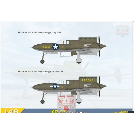 Modelsvit 4814 1/48 Xp-55 Ascender Plastic Model Kit