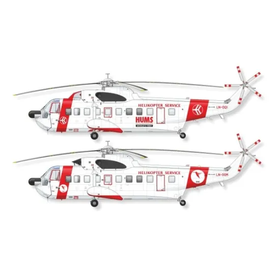 Lima November Decals 72-543 1/72 Helikopter Service Sikorsky S-61n Later Cs Including Masks