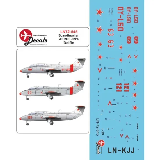 Lima November Decals 72-545 1/72 Scandinavian Aero L-29s