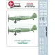 Lima November Decals 72-564 1/72 Wideroe Bf-108 Taifun With Masks