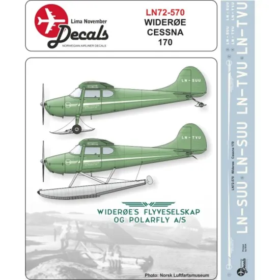Lima November Decals 72-570 1/72 Wideroe Cessna C-170