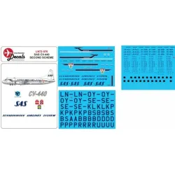 Lima November Decals 72-576 1/72 Sas Convair Cv440 Second Scheme, With Masks