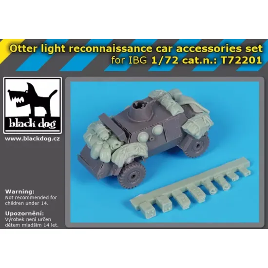 Black Dog T72201 1/72 Otter Light Reconnaissance Car Accessories Set For Ibg