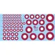 Lima November Decals 72-d01 1/72 Royal Danish Air Force Roundels